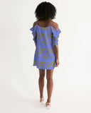 Pe’ahi Womens Open Shoulder A-Line Dress (lavender)