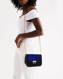 Hele Faux Leather Shoulder Bag (Blue)