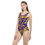 Moana Womens One-Piece Swimsuit (Yellow/blue)