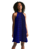 Hele Womens Halter Dress (Blue)