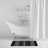 Hawaiian Pride Memory Foam Bath Mat  (Black/White)
