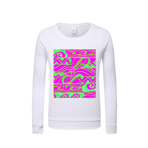 Moana Kids Unisex Youth Graphic Sweatshirt (Pink/Green)