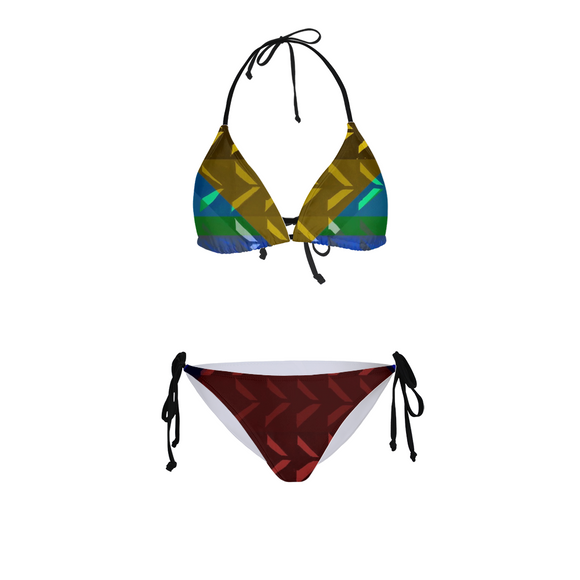 Mauna Kea Rising Design Womens Triangle Bikini