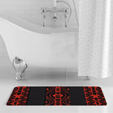 Hawaiian pride Memory Foam Bath Mat (Black/Red)