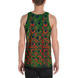 Mahina Green/red ombre Unisex Tank Top