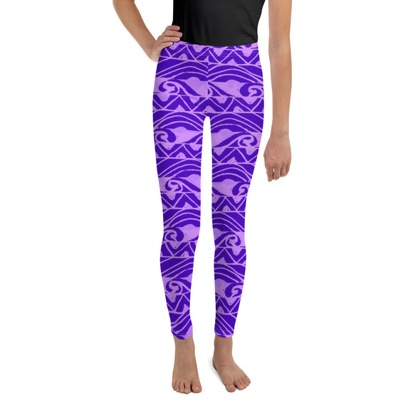 Pe’ahi Kids Girls Youth Leggings (purple)